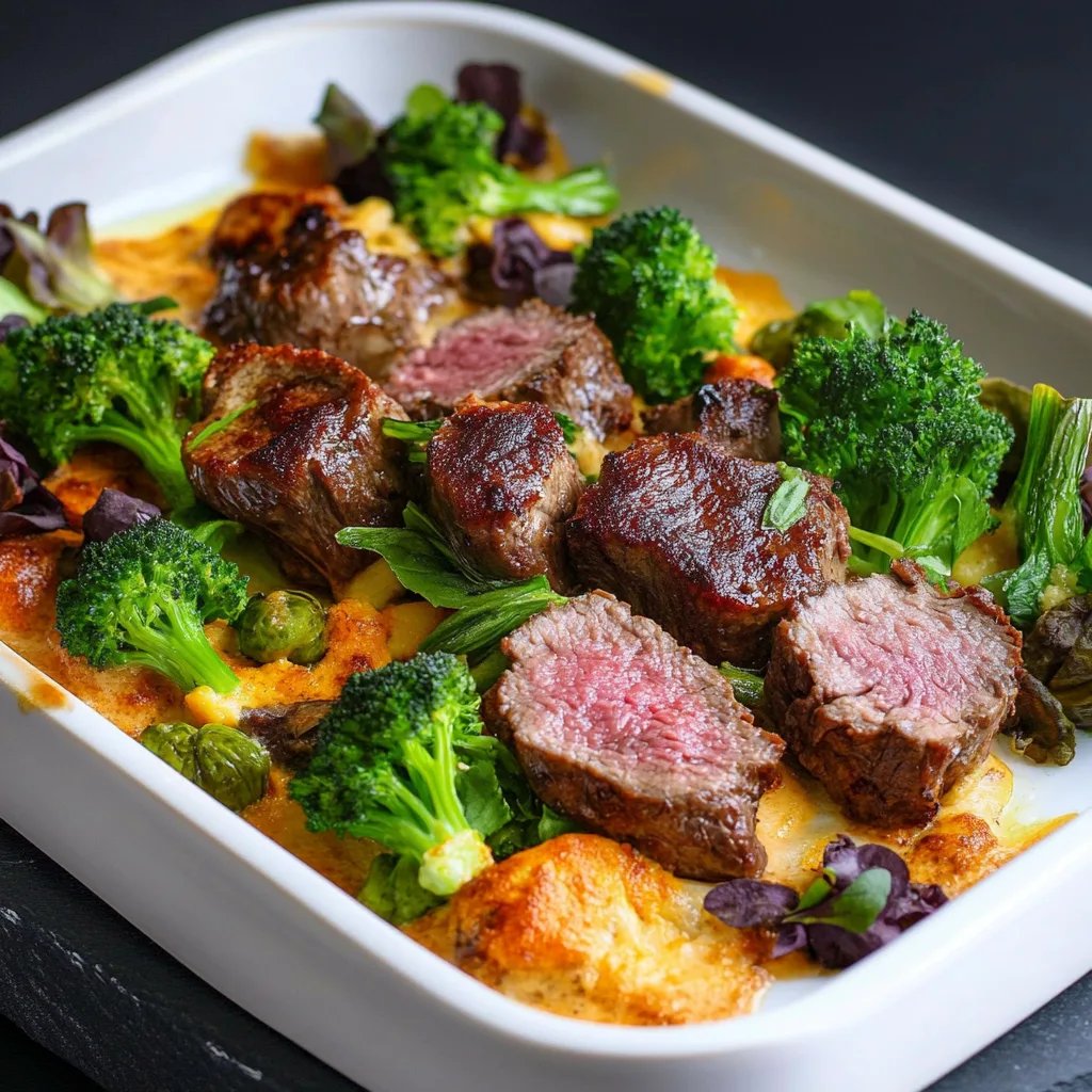 Fitness-Auflauf mit Brokkoli und Hackfleisch