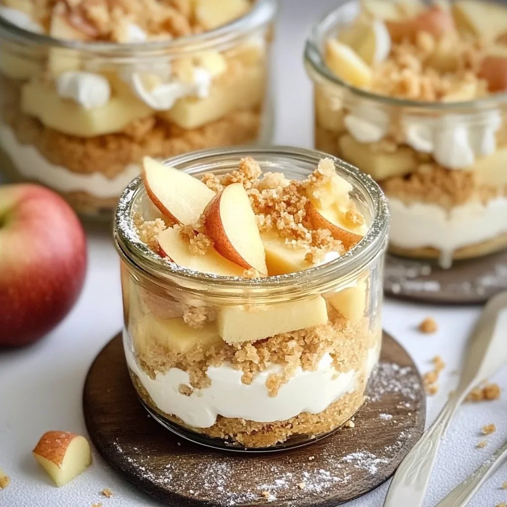 Apfel-Streuselkuchen im Glas