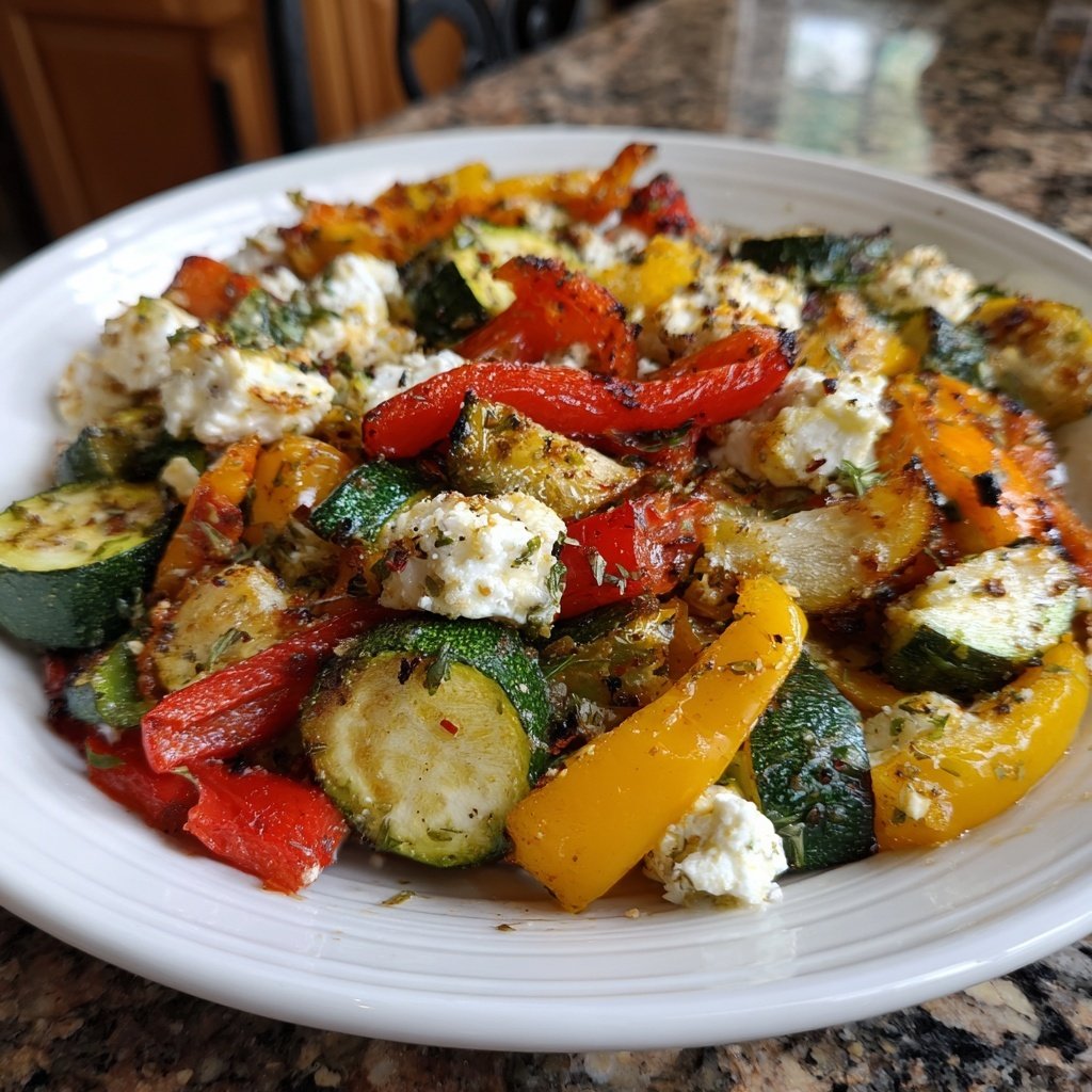 Gesund & Leicht Mediterrane Gemüsepfanne mit Feta