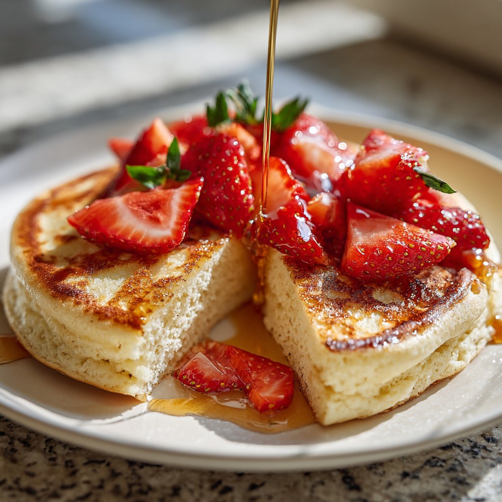 Valentinstag Frühstück mit Pfannkuchen