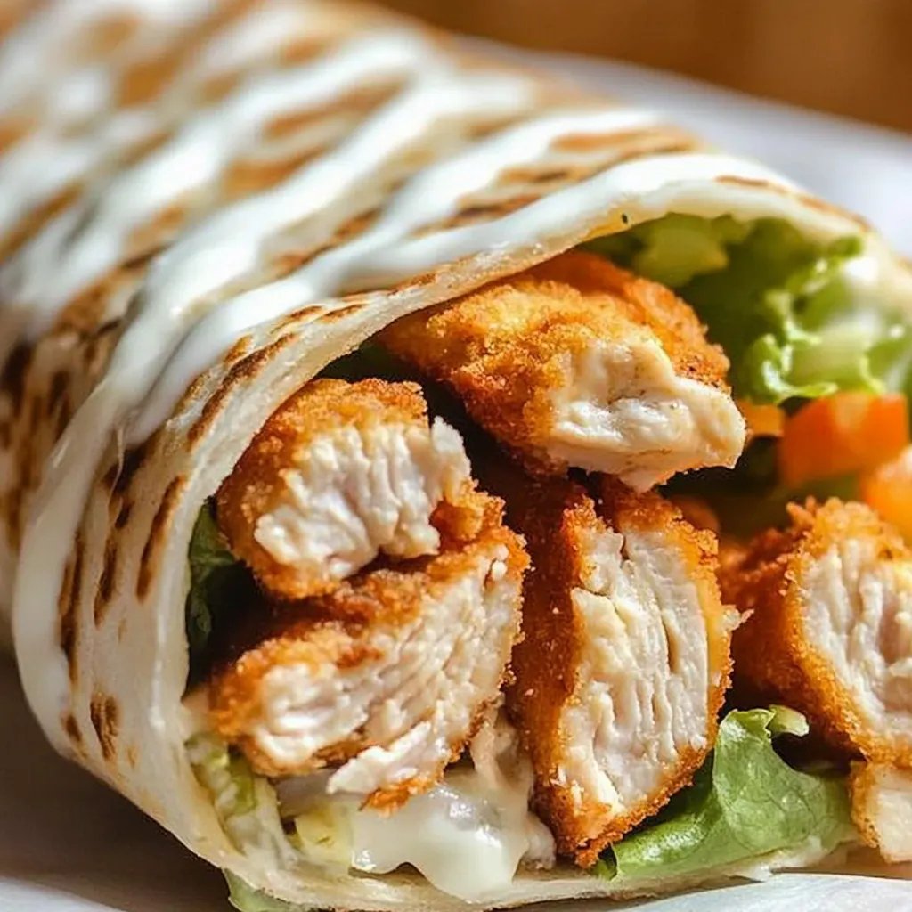 Knuspriger Chicken Ranch Snack Wrap