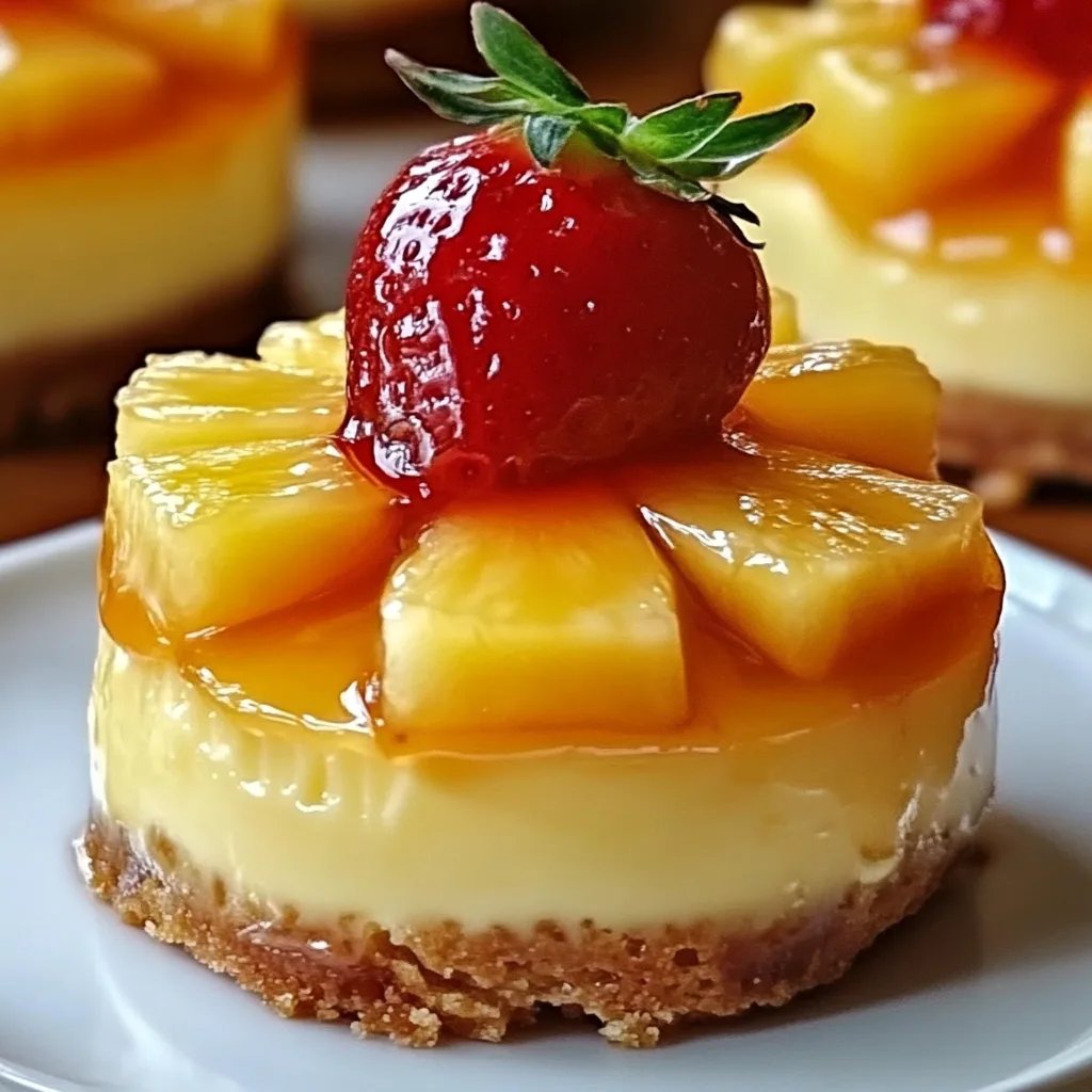 Individuelle Ananas-Cheesecakes Genuss