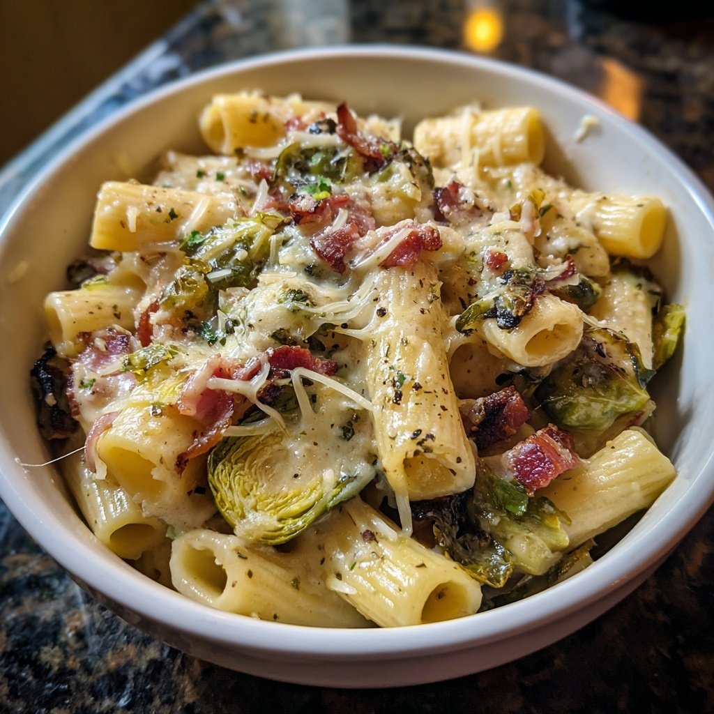 Rigatoni mit Rosenkohl
