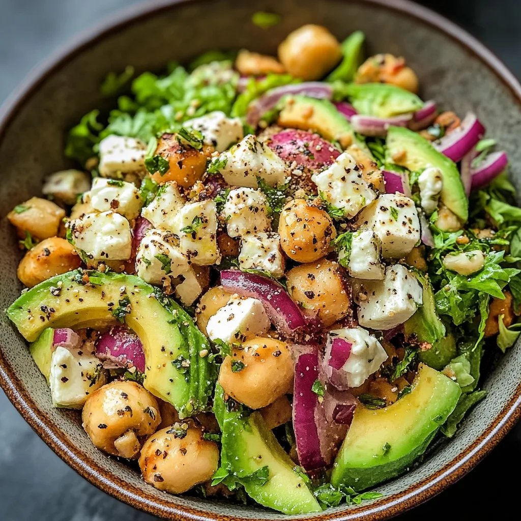Kichererbsen-Feta-Avocado-Salat