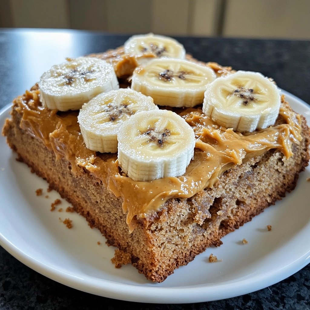 Bananenbrot mit Erdnussbutter