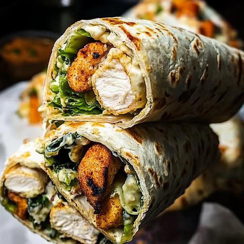 Hühnchen-Caesar-Wrap