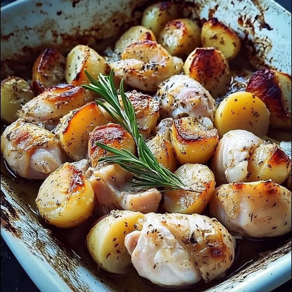 Hähnchen-Rosmarinkartoffel-Blech