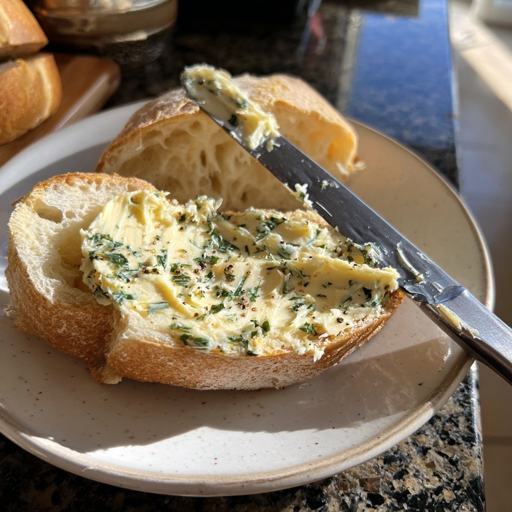 Kräuterbutter Mit Meersalz Und Pfeffer