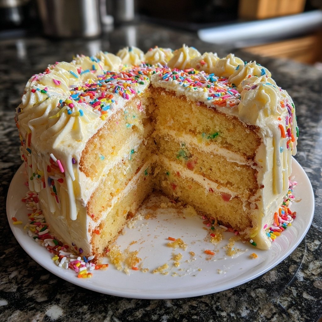 Geburtstagskuchen mit Streuseln