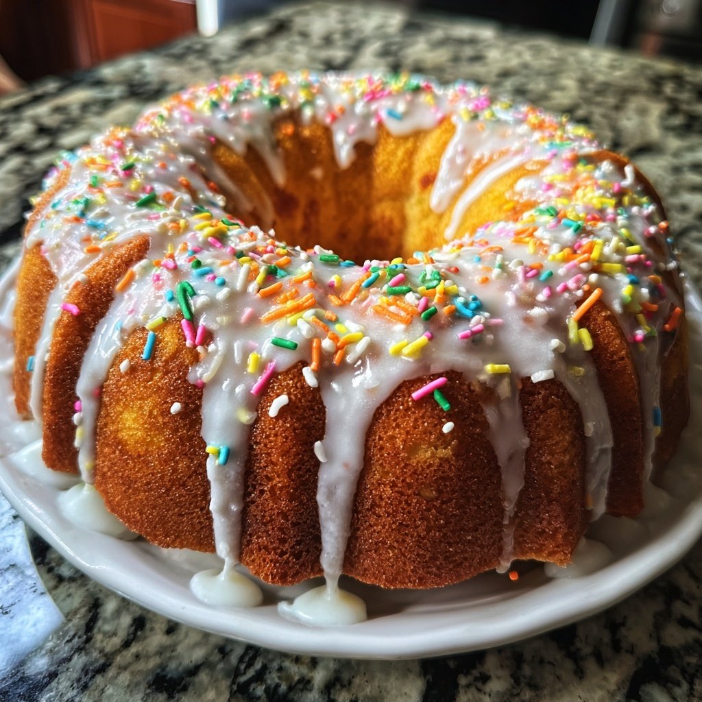 Geburtstagskuchen mit Streuseln