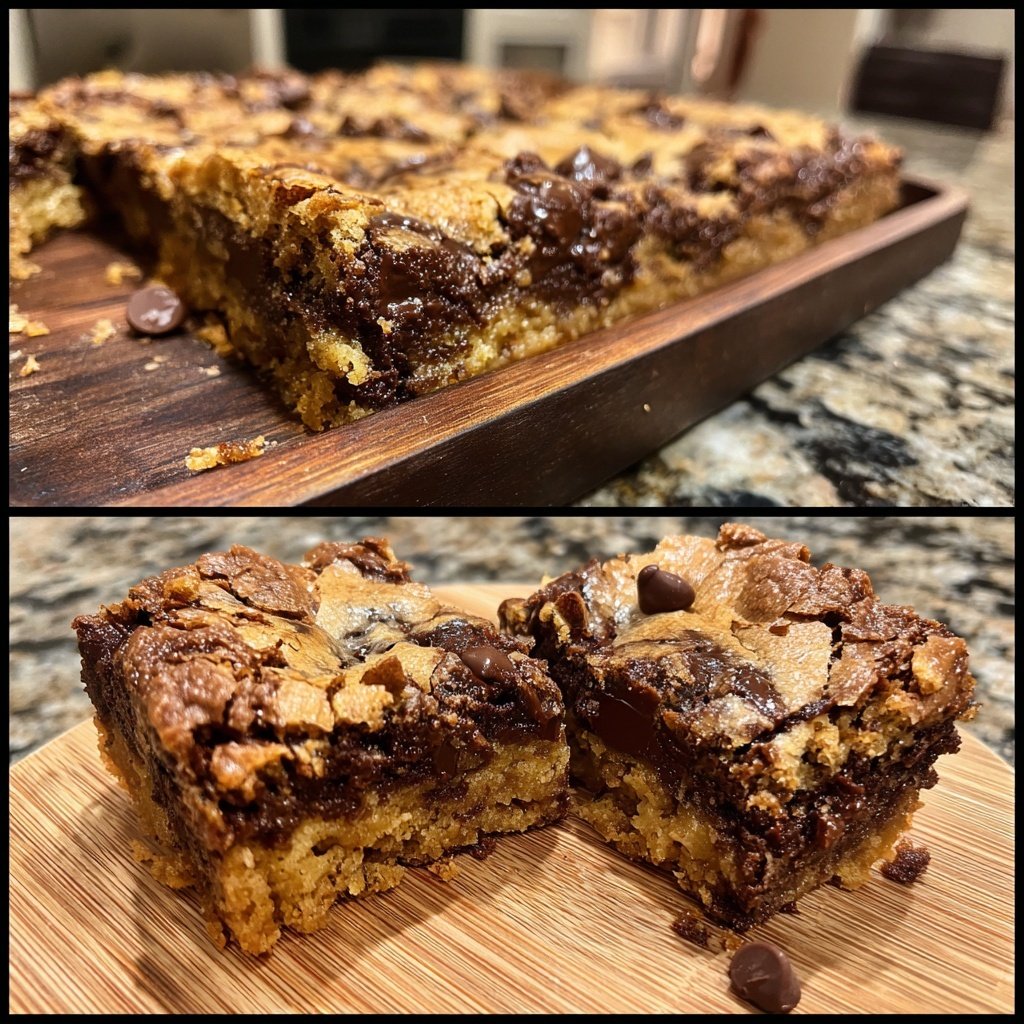 Fudgy Chewy Browkies (Brookies)
