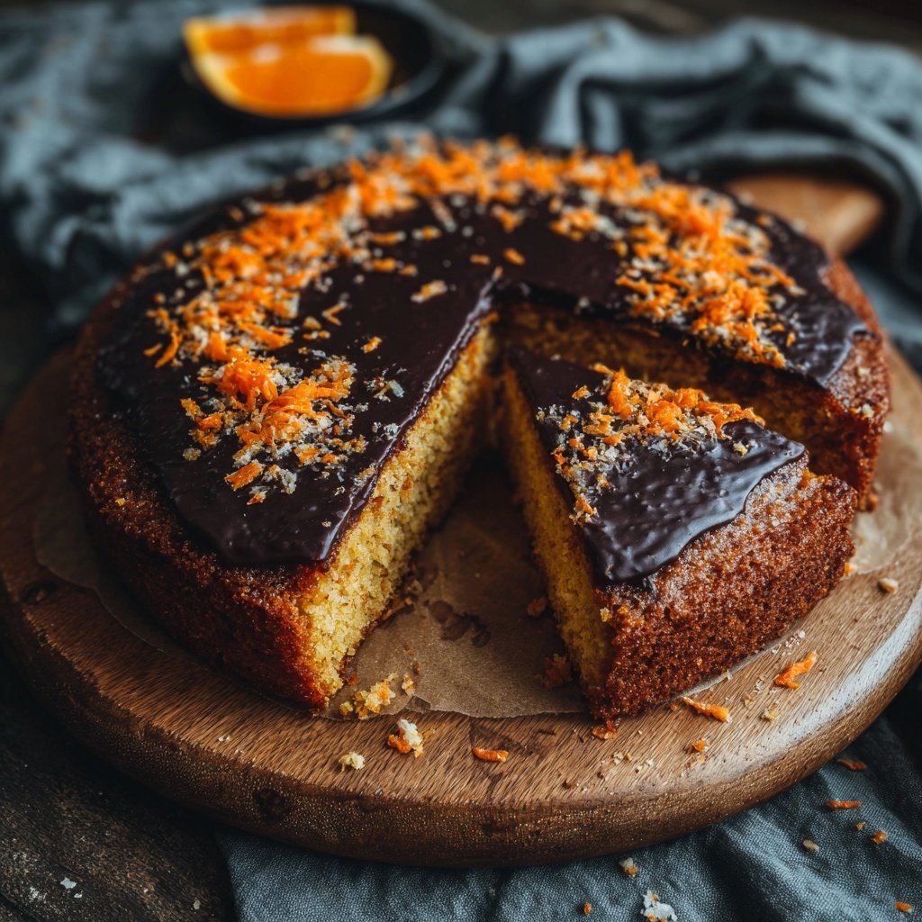 Karottenkuchen Mit Zartbitter Glasur