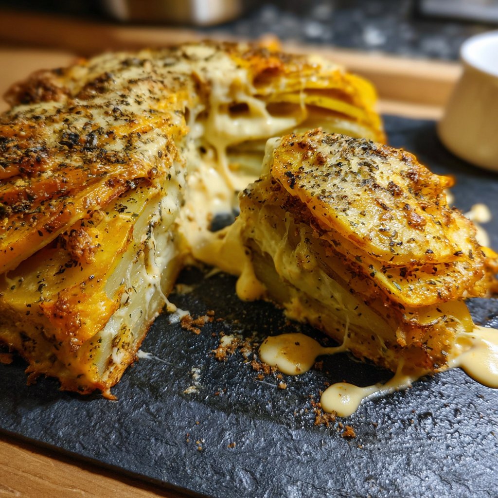 Kartoffelauflauf mit Senfsauce