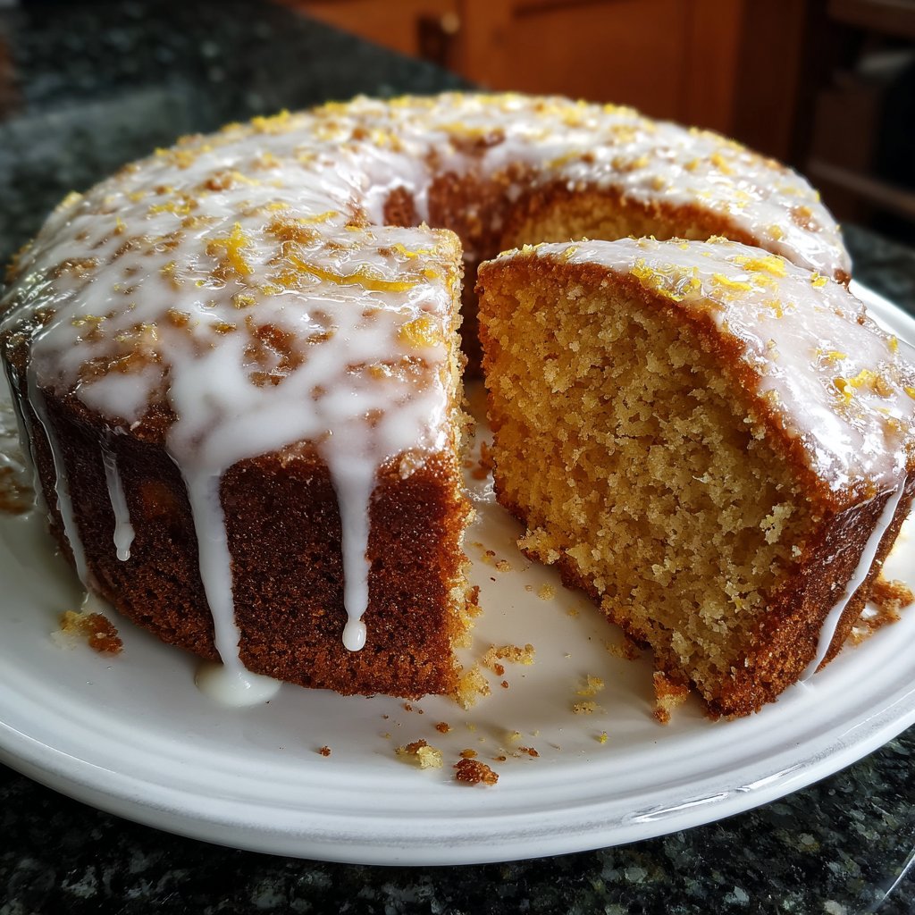 Zitronenkuchen mit Quarkglasur