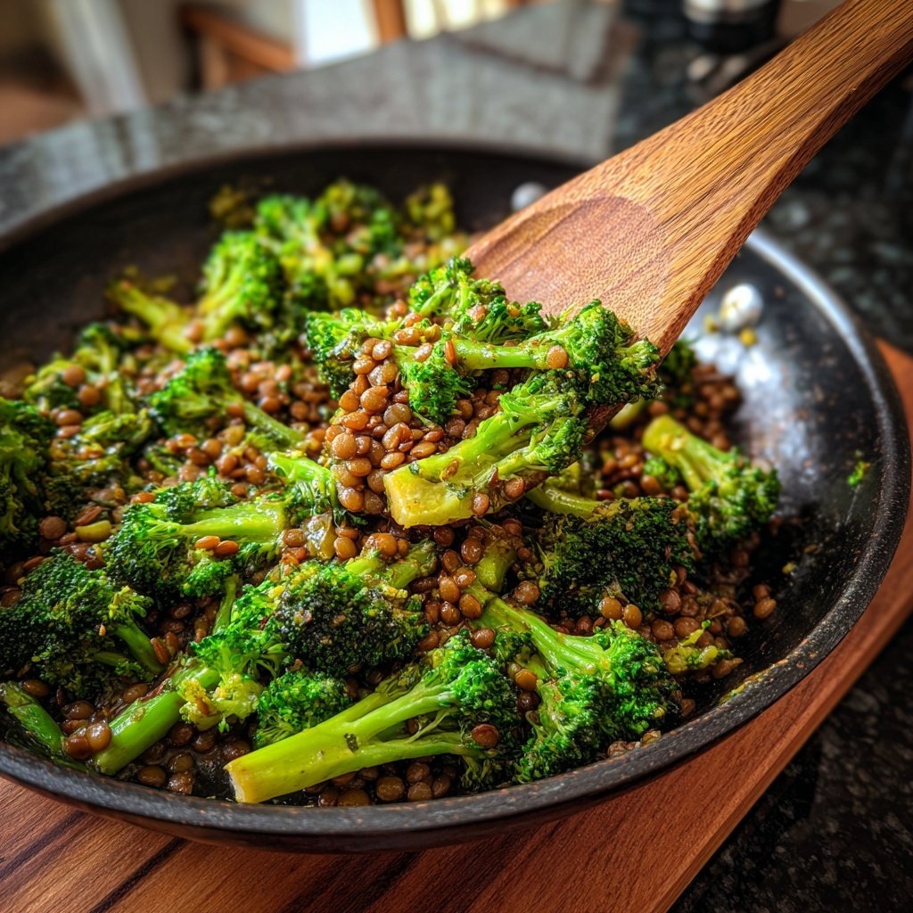Brokkoli Linsen Pfanne