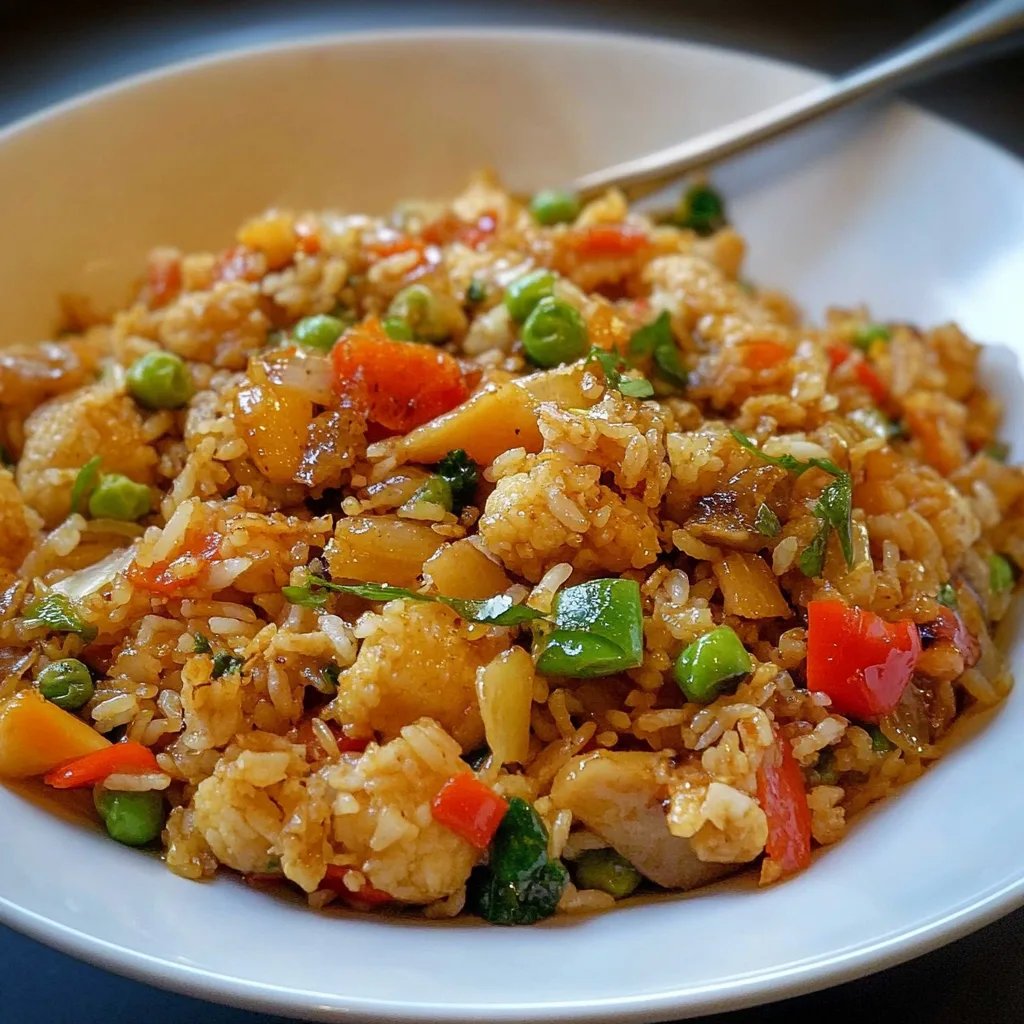 Gebratener Reis mit Ei und Gemüse