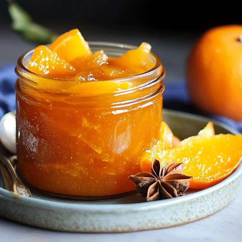 Orangenmarmelade mit Äpfeln und Zimt